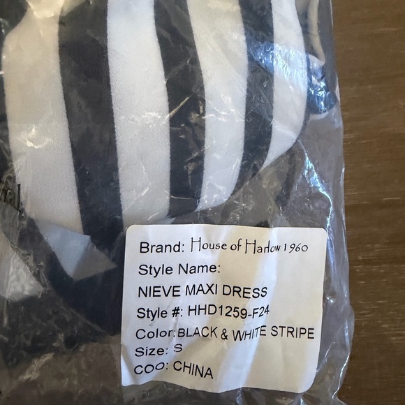 House of Harlow 1960 Black and White Strapless Dress - Picture 4 of 8